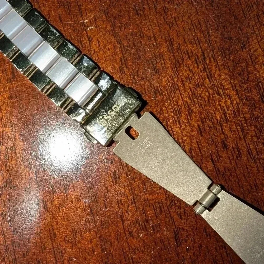 2/$10 Fossil Stainless Steel 18mm Watch Band